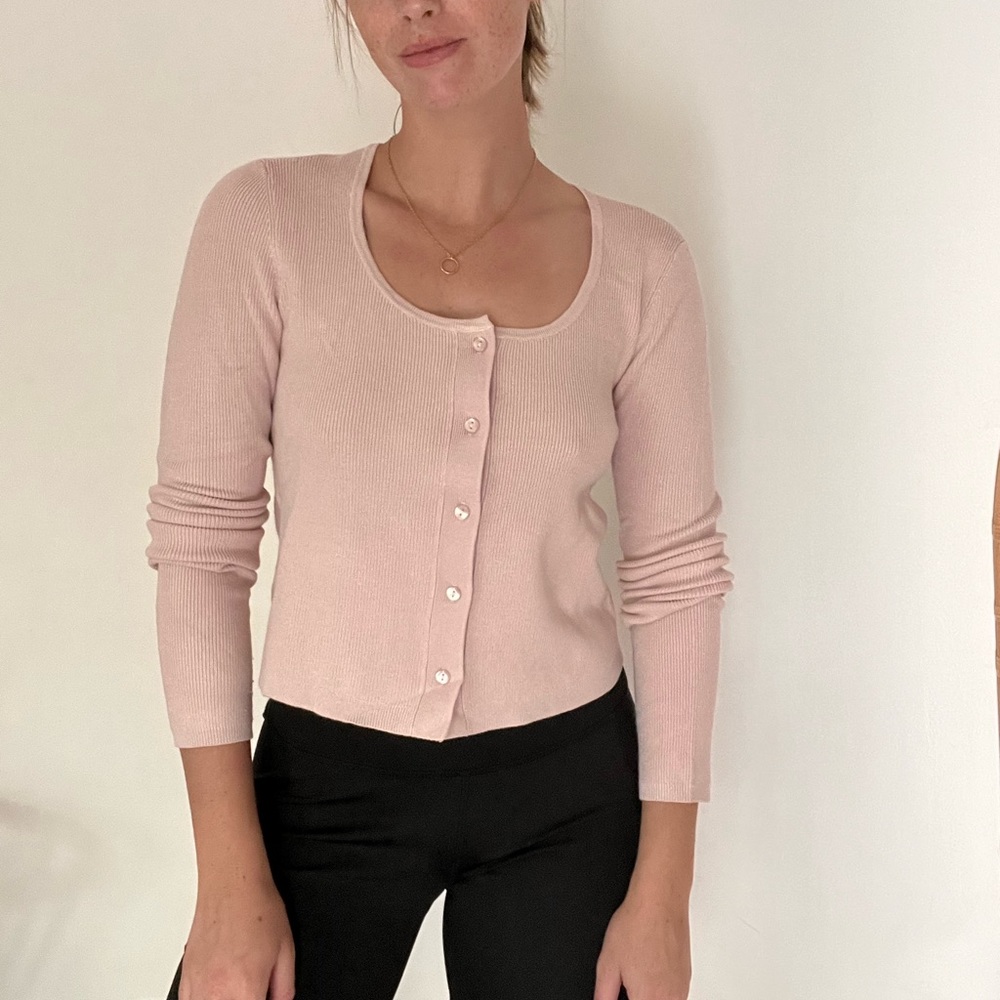 Pink cardigan